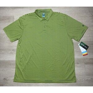 NWT Pro Tour Cool Play Green And Blue Striped Golf Polo Men’s Sz XXL $60 MSRP